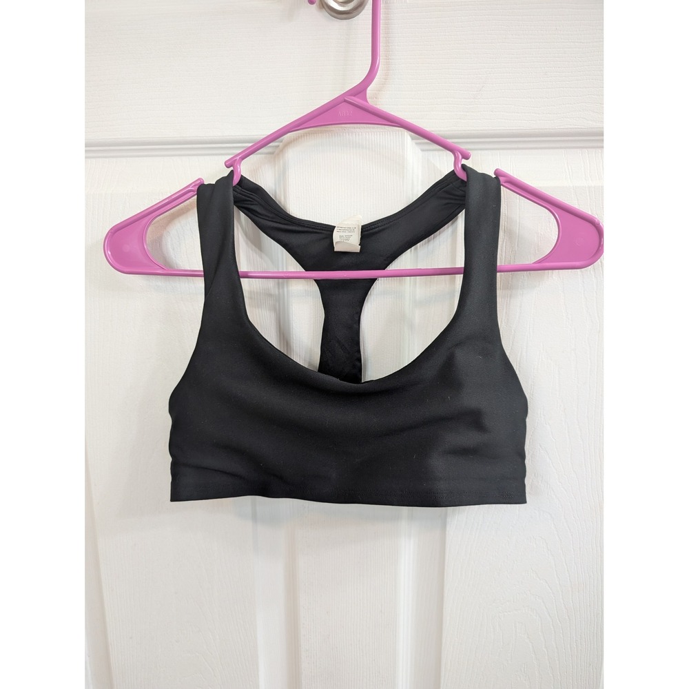 Alo Airlift Advantage Yoga Sports Bra Women Black Racerback Padded - Size S